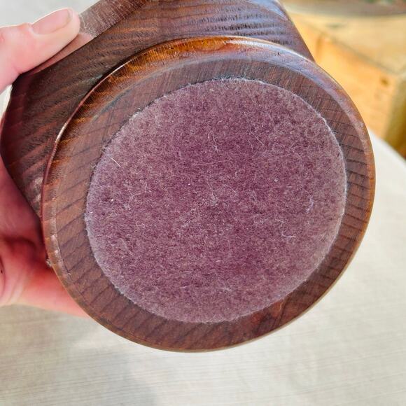 Vintage Lamplight Farms Wood Base Lamp with Metal Canister for Fluid 13” Tall - Picture 8 of 9